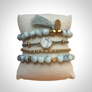Sky Blue 4 Piece Bracelet Set